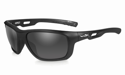 WileyX zonnebril - ASPECT, smoke grey / mat zwart frame