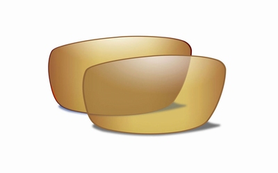WileyX COMPASS gepolariseerd amber glazen met gold mirror