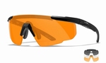 WileyX schietbril - SABER ADVANCED, 3 glazen / mat zw frm