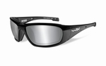 WileyX zonnebril - BOSS, grey silver flash / gloss black frm 